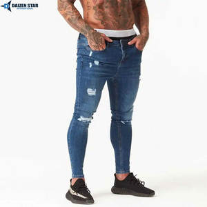 Jean en denim streetwear d'hiver pour homme de qualité supérieure, 100 % coton, coutures durables, respectueux de l'environnement, fabrication directe sous marque privée - Product Image 3