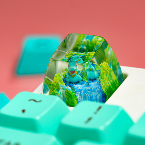 Keycaps Artisanat Forêt Mystique, Keycaps Artisanat Personnalisé, Keycaps Anime Mignons, Keycaps Verts, Ensemble de Keycaps, Keycaps en Bois - Product Image 5