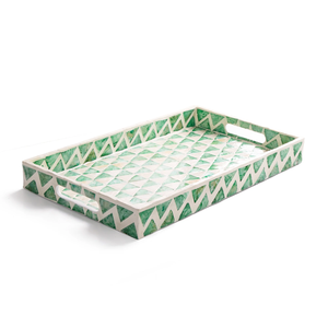 Bandeja de servir moderna de concha de capiz al por mayor, bandejas decorativas con asas para mesa de café o cena, de Vietnam - Product Image 1