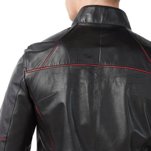 Chaquetas de Cuero para Hombre, Diseño Moderno, Totalmente Personalizadas, de Piel de Oveja, con Forro de Lona, Transpirables, Ecológicas, Hechas en Pakistán, Color Negro, para Invierno - Product Image 4