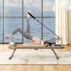 Macchina Pilates Reformer Pieghevole in Lega ad Alta Resistenza per Allenamenti a Casa per Principianti - Product Image 2
