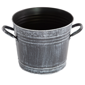 Jardinières en fer galvanisé de taille standard, finition blanchie, pour patio extérieur, jardin, plantes vertes décoratives, ensembles de jardinières - Product Image 4