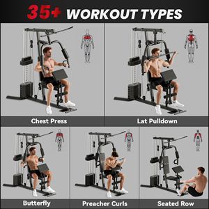 Sistema Multifunzione per Palestra Domestica con Pesi da 100 Libbre, Macchina per Allenamento Completo del Corpo - Product Image 4