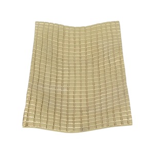 Bols rectangulaires élégants en métal doré avec texture grille moderne pour la décoration de fêtes et de la maison - Écologiques et compatibles lave-vaisselle - Product Image 6