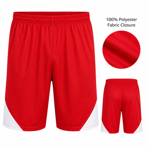 Custom Red Basketball Uniform Set V-Neck Sleeveless Jersey with Shorts Moisture Wicking Polyester Uniform for Adults - Product Image 5
