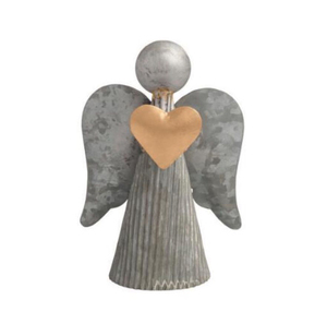 Ornement d'ange suspendu en métal, style rustique, figurine décorative faite à la main pour arbre de Noël ou décoration intérieure - Product Image 4