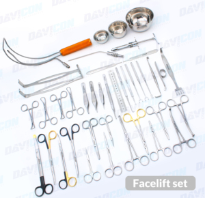 Ensemble d'instruments manuels de lifting facial en acier inoxydable de qualité supérieure, kit de chirurgie plastique et de rhytidothérapie professionnel, certifié CE - Product Image 6