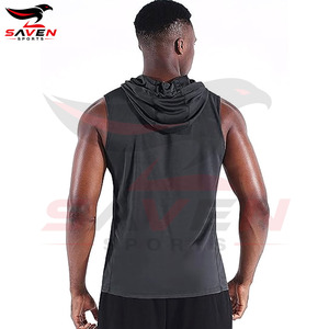 Wholesale Rate OEM ODM Service Best Supplier Fully Customized Made Perfect For Gym Fitness & Casual Wear <b>Sleeveless</b> Hoodies - Product Image 4