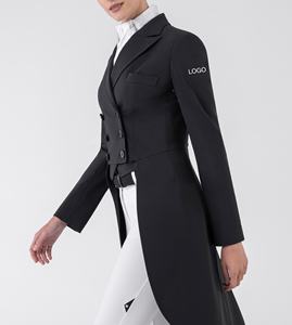 Abrigo de equitación para mujer de la mejor calidad, chaqueta impermeable de concha blanda, ropa ecuestre Horsekraft hecha de nailon Spandex - Product Image 3