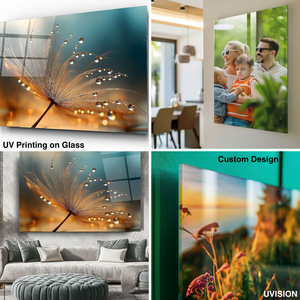 Art mural en verre trempé moderne, panneau décoratif en verre imprimé UV pour la décoration murale de la maison, du magasin, de l'hôtel - Product Image 6