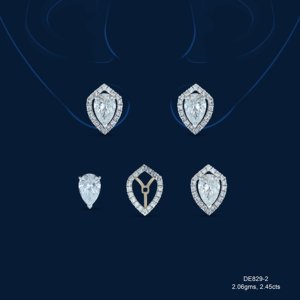 Best Selling Luxury Lab Grown Diamond Pear Cut <b>Stud</b> <b>Earrings</b> Rose Gold Plated for Women Classic Fine Jewelry Worldwide Supply - Product Image 1