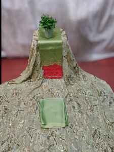 2026 Magnifique Tissu en Chiffon Fransawi Dirac à Motif Floral et Broderie Dorée Raffinée pour Événements Spéciaux - Product Image 6