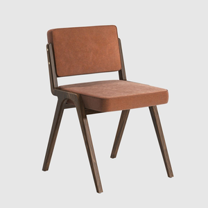 Modern Solid Wood <b>Dining</b> <b>Chair</b> Upholstered Faux Leather Seat Back Midcentury Design for Home <b>Dining</b> Use - Product Image 1