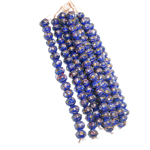 EXCEL EXPORTS Cuentas Sueltas de Vidrio Lampwork Azul de 12 mm |   Separador Decorativo para Diseño de Pastel de Boda |   Artesanía Hecha a Mano |   8 Listos para Accionar - Product Image 1