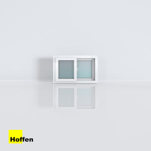 หน้าต่างบานเลื่อน uPVC สีขาว ขนาด 80x50 ซม. ยี่ห้อ HOFFEN พร้อมมุ้งกันยุง กันเสียง กันน้ำ สไตล์โมเดิร์น ผลิตในประเทศไทย - Product Image 2