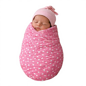 100% Cotton Baby Swaddle Blanket Customizable Unisex Newborn <b>Wrap</b> Soft Breathable Lightweight Infant Swaddle Blanket - Product Image 1