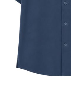 Customized Navy Blue Oversized Casual <b>Men</b> <b>Shirt</b> Half Sleeve Button Up Cuban Collar Loose Fit Summer Beach Fashion Wear <b>Shirt</b> - Product Image 6
