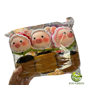 Maceta de Ganchillo Hecha a Mano con Forma de Animal, Adorable Decoración de Escritorio Kawaii, Regalo de Cumpleaños para Niñas y Mujeres - Product Image 5
