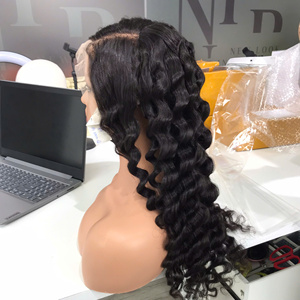 Perruque de cheveux humains vague profonde 100% dentelle transparente vietnamienne de cheveux humains de haute qualité - Product Image 2