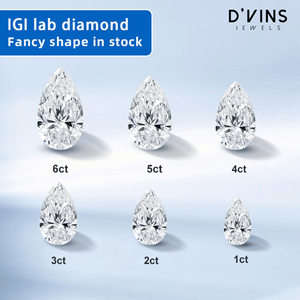 Diamant cultivé en laboratoire D'vins Jewels, forme poire, blanc, CVD, E VVS2, 5,18 carats, pour la fabrication de bijoux - Product Image 5