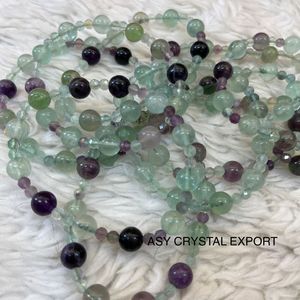 High Quality Natural <b>Rainbow</b> Fluorite Gemstone <b>Bracelet</b> Handmade Healing Stone Beaded Reiki Inspired Anti-Anxiety Relief Jewelry - Product Image 2