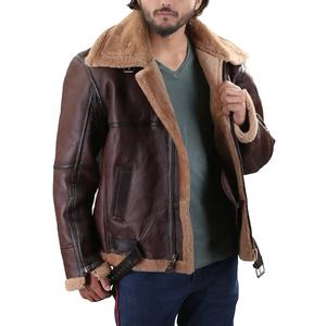 Chaqueta de Cuero Bomber al por Mayor, Nuevo Diseño de Invierno, Chaquetas de Cuero Genuino, Abrigo y Chaqueta de Piel Auténtica - Product Image 2