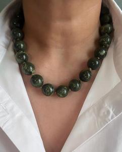 Handmade Botanical <b>Resin</b> Women's Beaded Necklace with Natural Beauty and Modern Appeal for Party Occasions - Product Image 3
