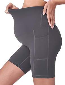 Shorts de cintura alta para mujer, shorts de ciclismo para gimnasio, control de abdomen, levantamiento de glúteos, shorts de maternidad, leggings de yoga para mujer - Product Image 3