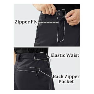 Pantalones de Esquí para Hombre, Forrados de Forro Polar, Impermeables, Aislantes para Invierno, Pantalones de Senderismo Duraderos, Pantalones Cargo para Trabajo al Aire Libre y Caza - Product Image 6