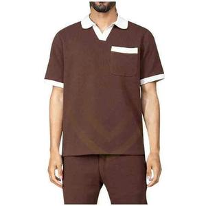Ensemble décontracté pour homme, nouveau design, été, coton écologique, prix raisonnable, polo et short - Product Image 3