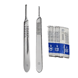 Juego de 23 Piezas de Instrumentos para Cirugía Menor, Kit Quirúrgico de Acero Inoxidable, Portaagujas TC, Tijeras, Pinzas, Bisturí, Reutilizable - Product Image 5