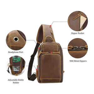 Wholesale Sialkot Pakistan Classic Fashion Crossbody Bag Pu <b>Leather</b> <b>Black</b> Messenger Unisex Sling Bag High Quality Waterproof - Product Image 6