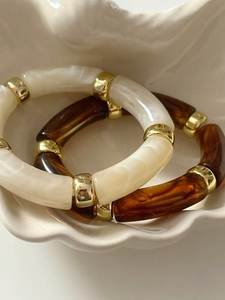 Polish Finished Epoxy Resin Bangle <b>Stack</b> for Women Wedding Party Festive Custom Handcrafted Luxurious Fashion Jewelry <b>Bracelet</b> - Product Image 4