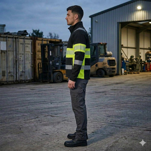 Nuevo Diseño Chaqueta de Seguridad Reflectante de Alta Visibilidad para Hombre, de Cuero, Impermeable, Transpirable, Resistente al Viento, Personalizable - Product Image 5