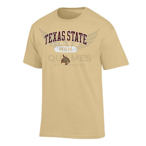Camiseta de algodón de manga corta para mujer, con estampado gráfico de los Texas State Bobcats, para fanáticas universitarias, ropa informal deportiva para mamá - Product Image 2