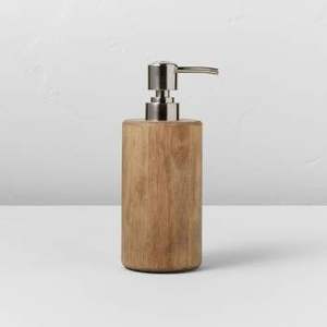Ensemble moderne de distributeurs de produits de bain et de toilette en bois blanc, décoration de salle de bain de style spa - Product Image 5