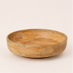 Eco-Friendly Handcrafted Mango Wood Serving <b>Bowl</b> <b>Large</b> Round Wooden Salad & Fruit <b>Bowl</b> for Kitchen Restaurants and Wedding Decor - Product Image 1