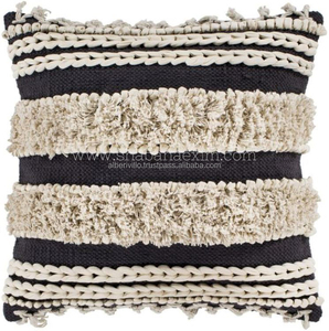 Wholesale 100% Cotton Luxury Handwoven <b>Cushion</b> <b>Covers</b> Modern Geometric Striped Pillow <b>Covers</b> on Cheap Price for Home Decor - Product Image 5