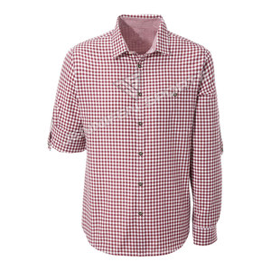 Chemises traditionnelles à carreaux rouges et blancs, chemise décontractée en coton à manches longues de style bavarois allemand pour hommes 2026 - Product Image 1