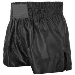 Custom Embroidery Garment-Dyed Solid Breathable 100% Polyester Silk Casual Fitness Muay Thai Cross-Training Shorts for Men - Product Image 3