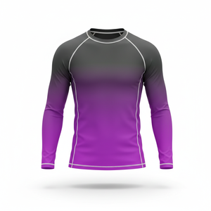 เสื้อรัดรูปแขนยาวแบบยูนิเซ็กซ์สำหรับกีฬา  รับสกรีนลายแบบซับลิเมชั่น สำหรับบราซิลเลียนยิวยิตสู  ศิลปะการต่อสู้แบบผสมผสาน  ยิวยิตสู  นักกีฬาต่อสู้  ฝึกซ้อมแบบไม่ใช้เสื้อคลุม - Product Image 1