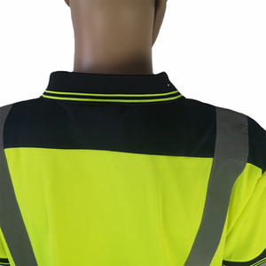 Camisetas de Trabajo de Seguridad de Alta Visibilidad Personalizadas Unisex de Poliéster/Algodón con Cinta Reflectante, Detección de Agujas, Secado Rápido y Tejido Transpirable - Product Image 4