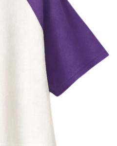 Custom Purple And <b>White</b> Women Cropped Polo T <b>Shirt</b> Raglan Sleeve Casual Cotton Top Button Placket Summer Fashion Streetwear Tee - Product Image 6