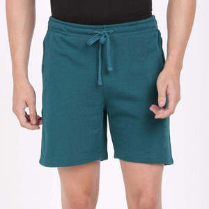 Shorts en molleton pour homme de haute qualité, personnalisables, 100 % coton, pour la gym, le fitness, l'entraînement, le jogging, longueur genou. - Product Image 1