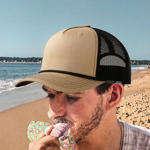 High Quality 5-Panel Adjustable Trucker <b>Hat</b> Cotton Mesh Hip Hop Sporty for <b>Men</b> <b>Summer</b> Casual Outdoor Wear Made in Pakistan - Product Image 6