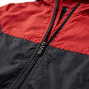 Ensemble de survêtement pour homme, veste à capuche et short, couleurs rouge et noir, style sportif, été, séchage rapide, polyester, 2 pièces - Product Image 6