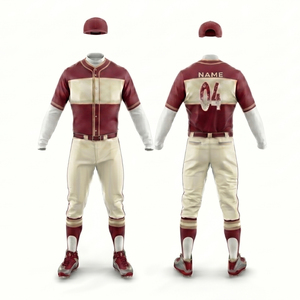 100% Polyester Baseball Uniform Breathable Fabric Lightweight Comfortable Fit Unisex Baseball Uniform Ideal For Sports Wear - Product Image 2