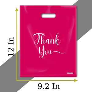 Sacchetti di Plastica Fustellati per la Spesa, Confezione da 100 Pezzi, Ideali per Piccole Imprese e Imballaggio Prodotti - Confezione Convenienza - Product Image 4