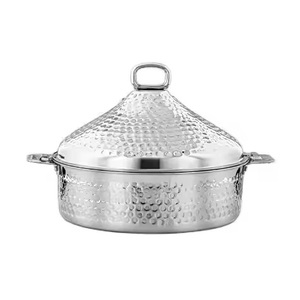 Casserole moderne en acier inoxydable avec couvercle en acier inoxydable, compatible induction, passe au four, écologique, durable, taille personnalisable - Product Image 1