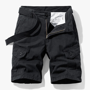 Pantalones Cortos Cargo Casuales Clásicos de Verano para Hombre, Nuevos, 100% Algodón, Transpirables, Color Sólido, Servicio OEM, Diseño Moderno con Múltiples Bolsillos - Product Image 6